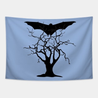 Bat and tree Tapestry