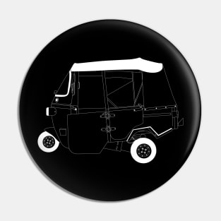 Bajaj Auto Rickshaw White Outline Pin