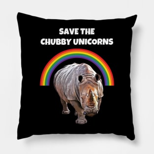 Save the Chubby Unicorns Pillow