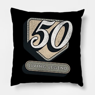 Funny 50th Birthday Quote 50 Years - Living Legend Pillow