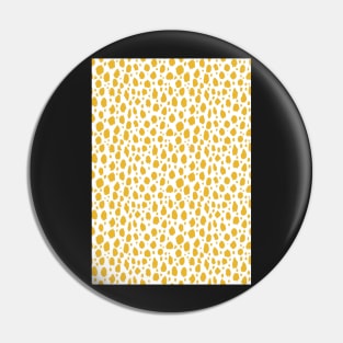 White and Yellow Spot Dalmatian Pattern Pin