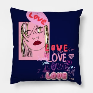 I LOVE PINK, LOVE YOURSELF Pillow