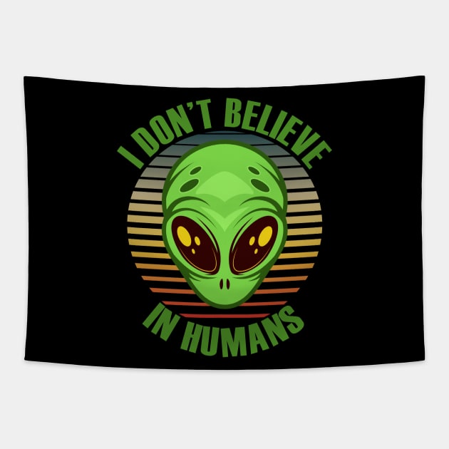 I Don't Believe In Humans Tapestry by Gvsarts