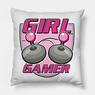 Girl Gamer logo Pillow