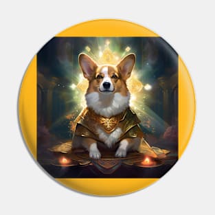 Corgi Goddess Pin