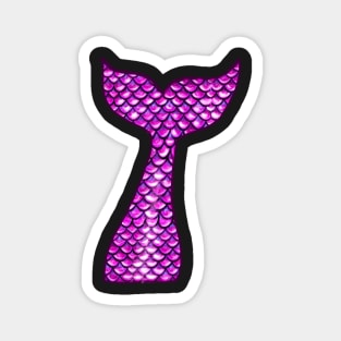 Mermaid tail - purple, shiny and magical mermaid tail Magnet