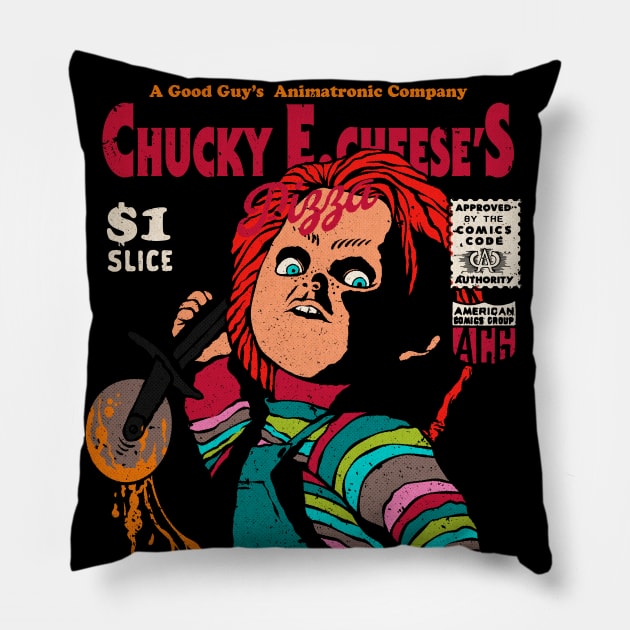 Chucky E. Cheese's Pizza Pillow by designedbydeath