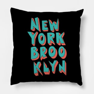 Vibrant Brooklyn: Embrace the Bold Spirit of NYC's Hip Heart Pillow