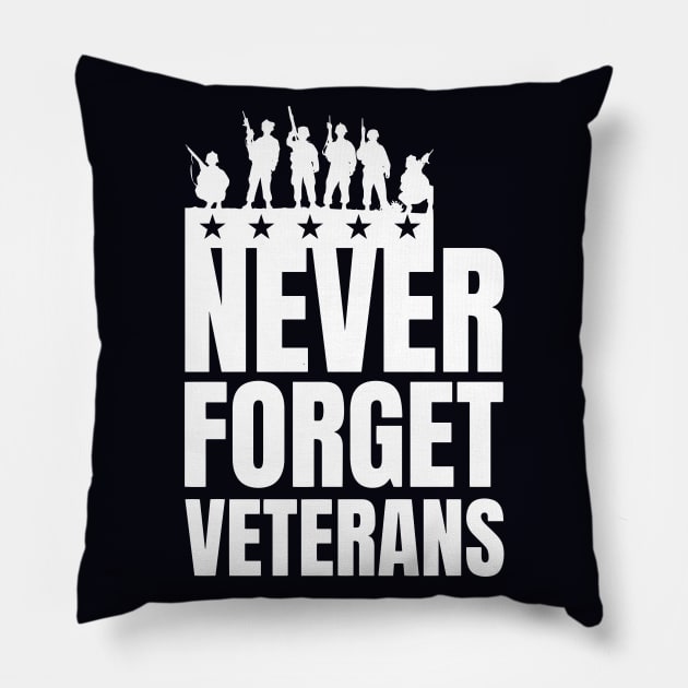 Memorial Day Gift Never Forget Veterans Pillow by DJOU