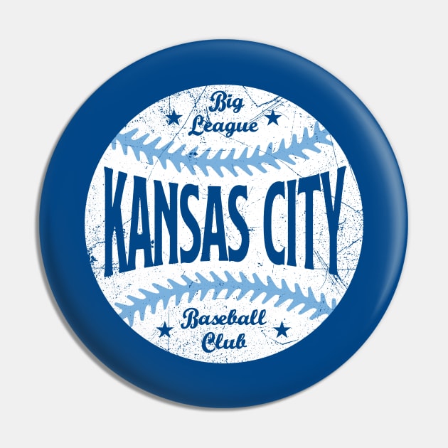 Kansas City Retro Big League Baseball - Blue Pin by KFig21