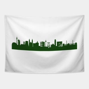 RUHRPOTT skyline in forest green Tapestry