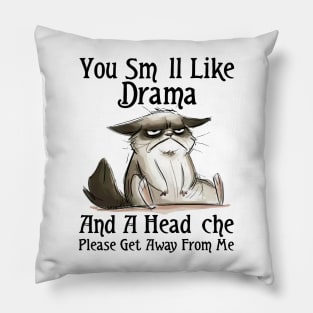 You Smell Like Drama And A Headache Please Get Away From Me Pillow