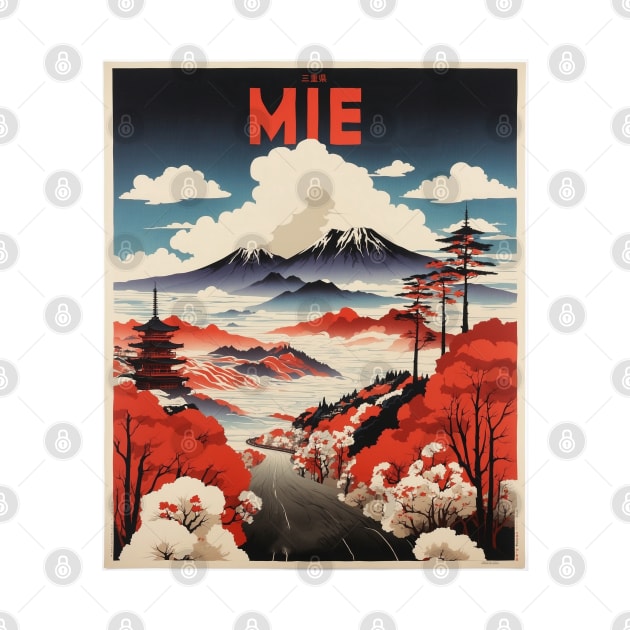 Mie Japan Travel Vintage Tourism Poster by TravelersGems