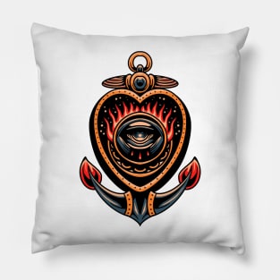 the heart tattoo Pillow