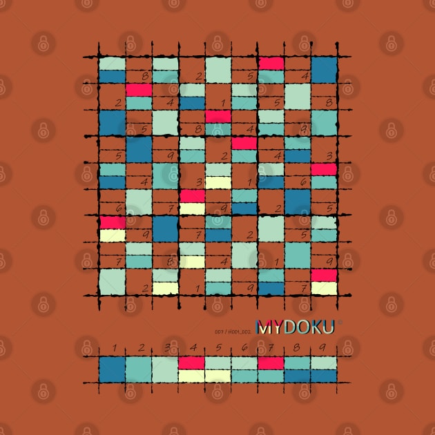 Mydoku_007_H001_002_F: Sudoku, Sudoku coloring, logic, logic puzzle, holiday puzzle, fun, away from screen by Mydoku