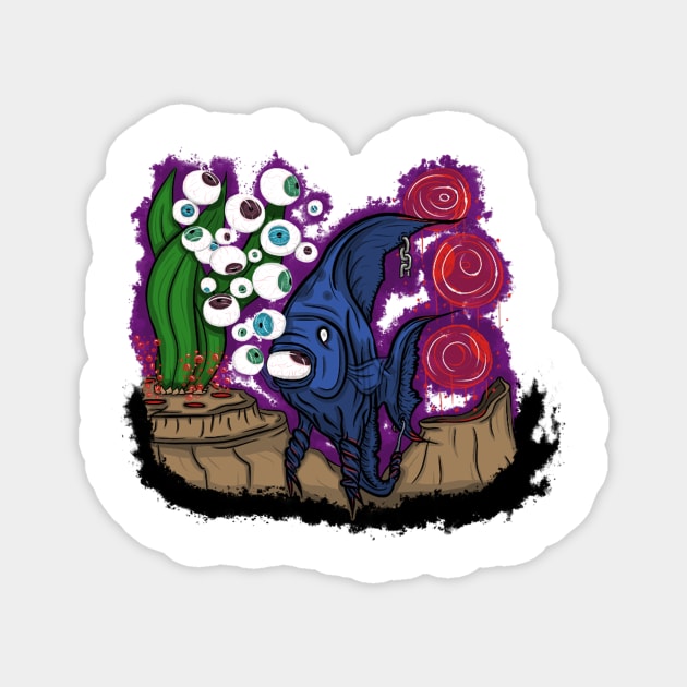 FISH in deep black water Magnet by avdeev.v19@gmail.com