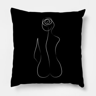 Woman Sitting | One Line Artist | Minimal Art | One Line Art | Minimalist Pillow