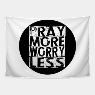 pray more christian Tapestry