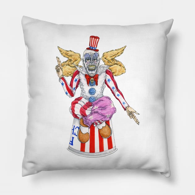 Hail Captain Spaulding Pillow by ScottBokma