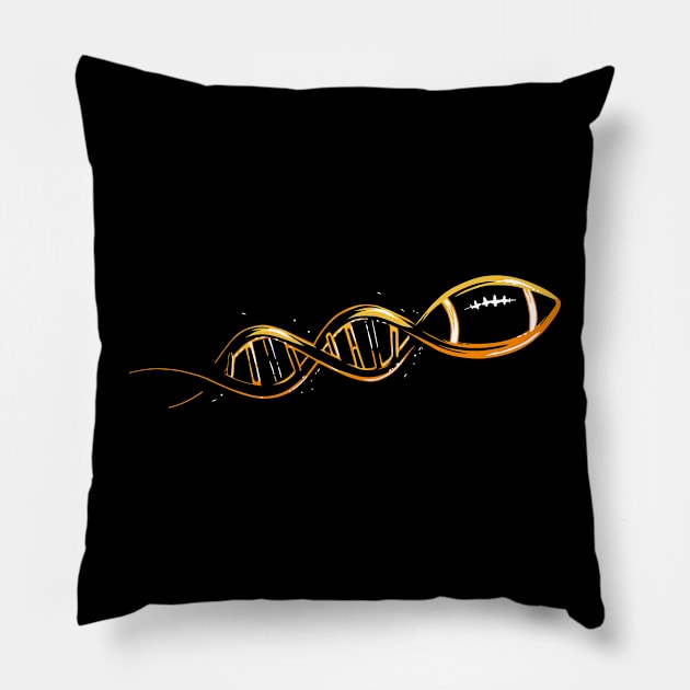 Football DNA Pillow by katiestack.art