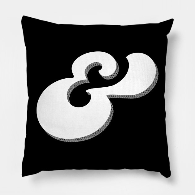 Ampersand / Retro Design Gift Pillow by DankFutura