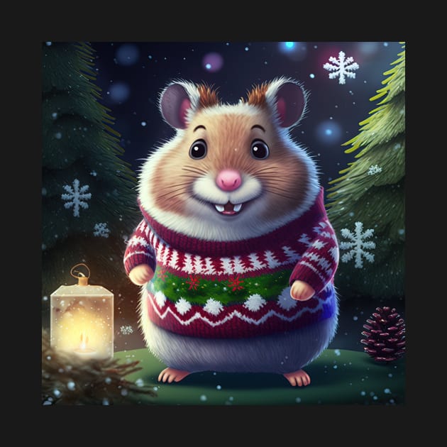 Cute Christmas Hamster by Art8085