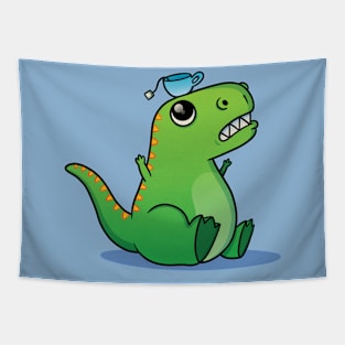 British Tea-Rex Dinosaur Tapestry