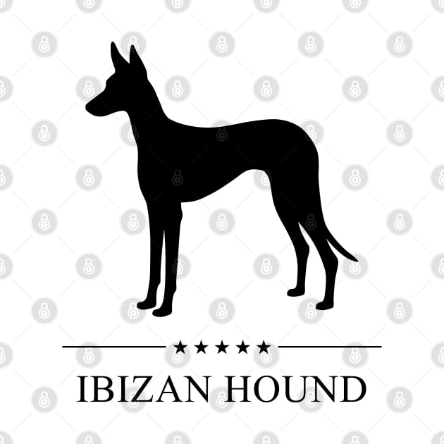 Ibizan Hound Black Silhouette by millersye