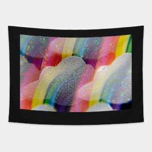 Kaleidoscopic rainbows and clouds Tapestry