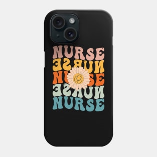 Retro Groovy Nurse Life For Women Nursing For Nurses Week Funny Shirt Phone Case