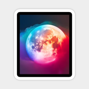 colorful moon Magnet