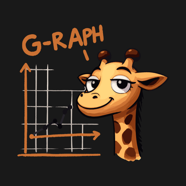 Graph Giraffe (Back Print) by DoodleDashDesigns