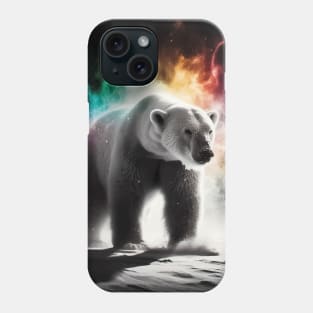 Monochromatic Polar Bear Within Rainbow Colors Phone Case