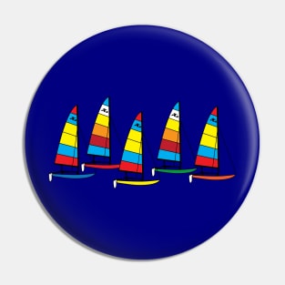 Hobie 14 Catamaran Sailboats Racing Pin