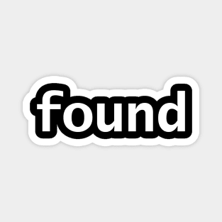 Found Minimal Typography Magnet