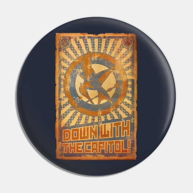 Down With The Capitol Pin by scragglerock