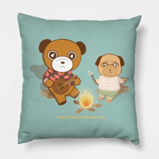 Bear and Pug Camping Pillow