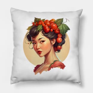 Fruitful Asian Woman Pillow