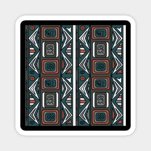 Ethnic background folk african pattern Magnet