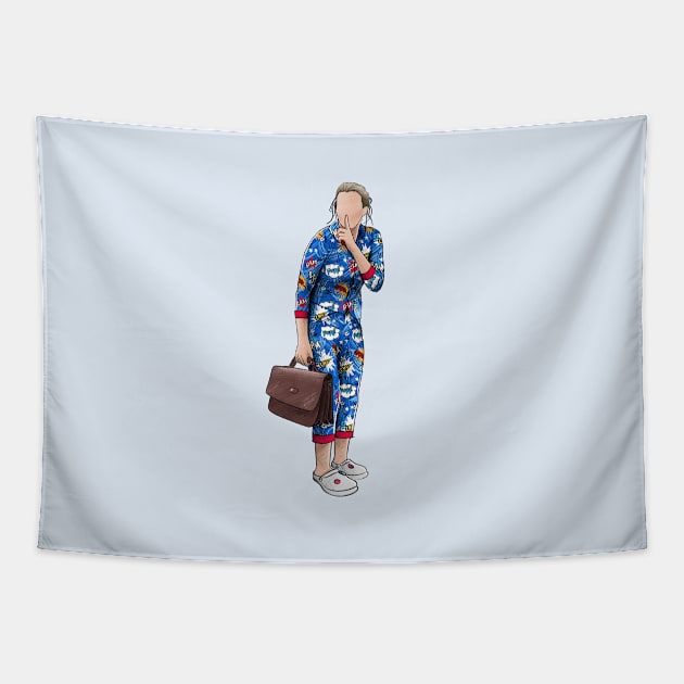 Villanelle - Killing Eve,illustration, poster, wall art, Jodie, Sandra, outfit, fashion, perfume, sorry baby, suit, dress Tapestry by showmetype