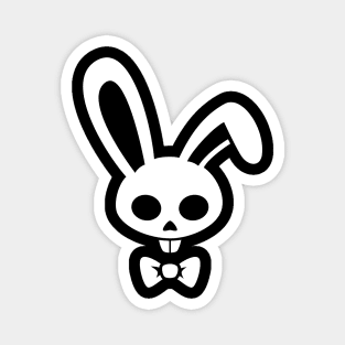 Bunny Skull and Bow Ties Magnet