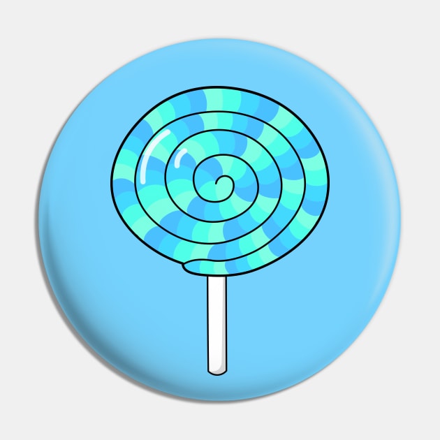 Pastel blue lollipop Pin by Purrfect