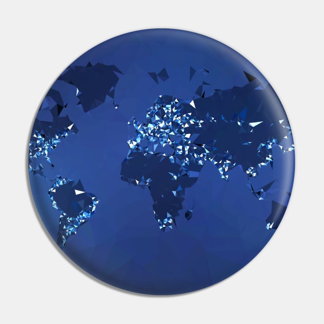 The World (Simplified, Night) Pin by vladstudio
