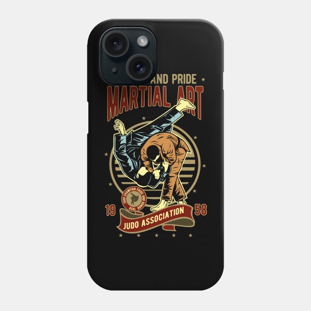 Vintage Martial Arts Judo Phone Case by RockabillyM