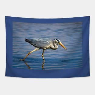 Snack time for Grey Heron Tapestry