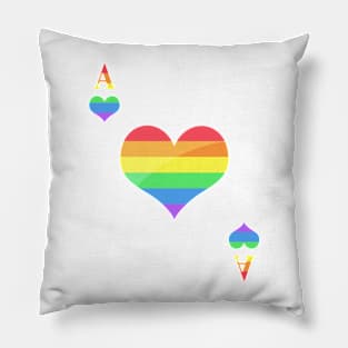 Peace Ace / Rainbow Hearts Pillow