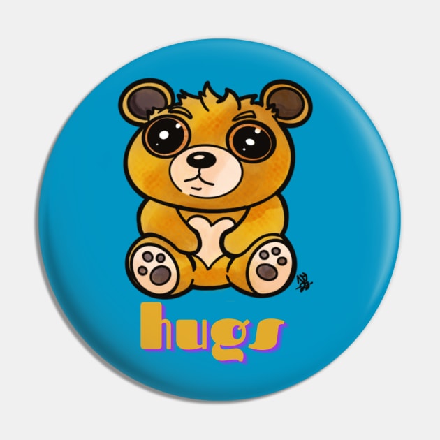 Kawaii Teddy Bear -  Hugs Pin by Alt World Studios