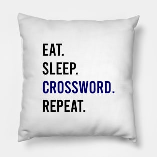 Eat Sleep Crossword Repeat Shirt Pillow