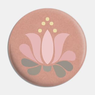 serene lotus flower in pink clay Pin