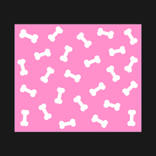 Pink Dog Treat Pattern T-Shirt